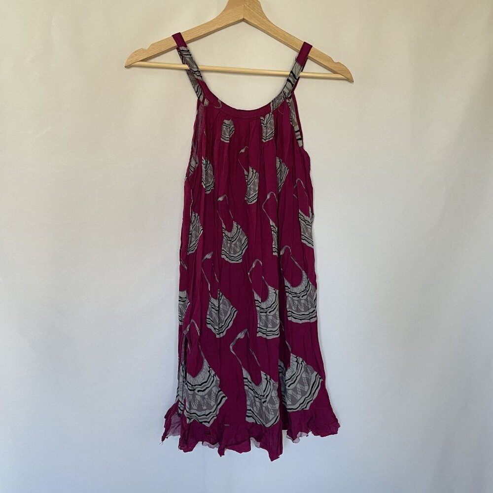 Papua New Guinea cultural dress spaghetti straps women's size S beilum detail